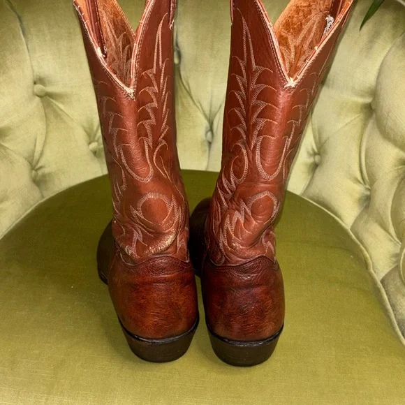 Nocona Men’s 12D Brown Leather Cowboy Western Boots USA Made - Picture 4 of 10